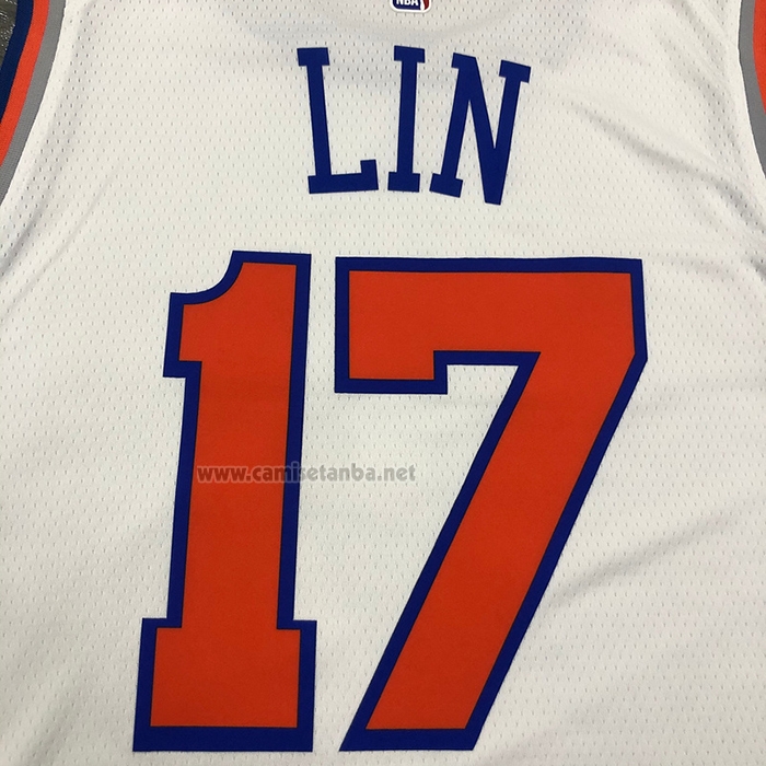 Camiseta New York Knicks Jeremy Lin #17 Association Blanco